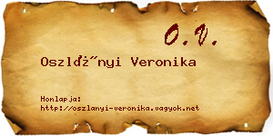Oszlányi Veronika névjegykártya